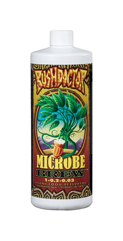 Bushdoctor Microbe Brew Liquid Fertilizer, 1 Quart, Npk 1-0.20-0.03