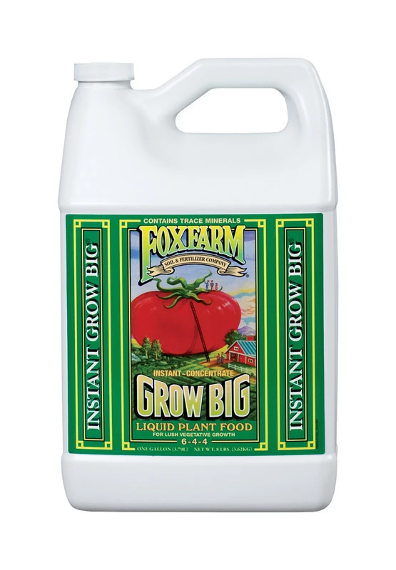 Grow Big Liquid Plant Food Concentrate, 1 Gallon, Npk 6-4-4