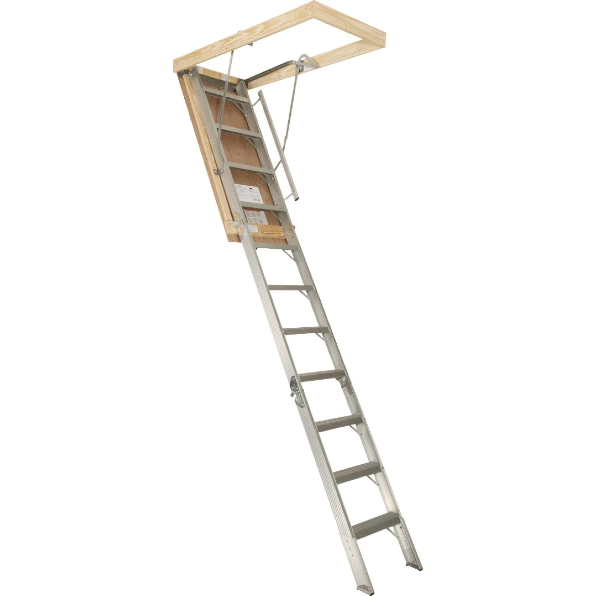 Elite Aluminum Attic Ladder 7 Ft. 8 In. To 10 Ft. 3 In., 375 Lb. Load Capacity