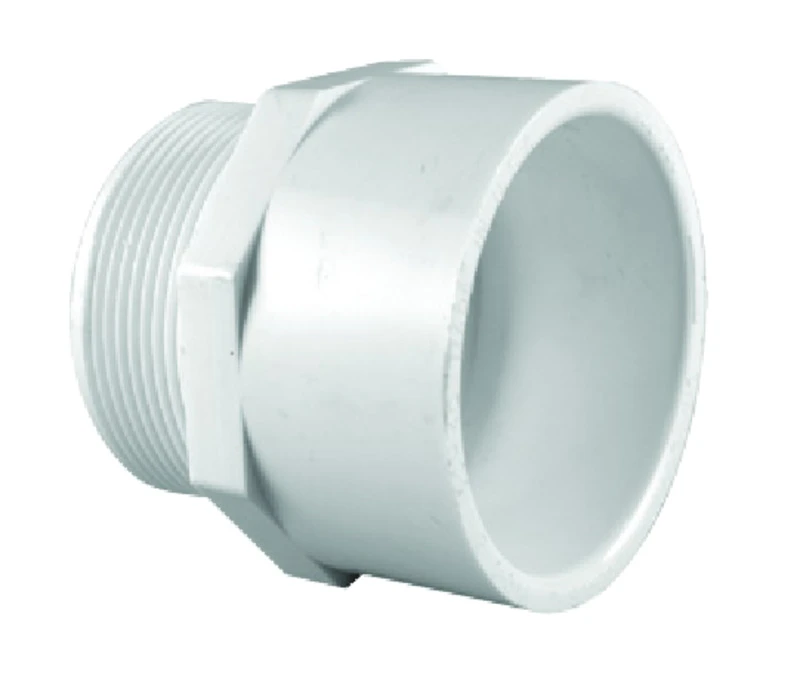 Schedule 40 PVC Pressure Male Adapter, White, 1/2 In. MPT