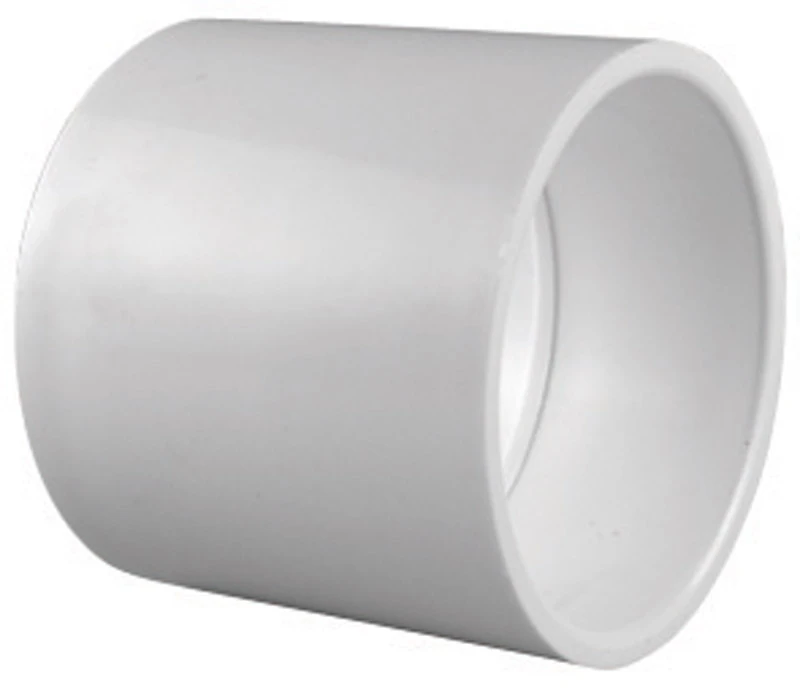 Schedule 40 PVC Pressure Coupling, White, 1 In.