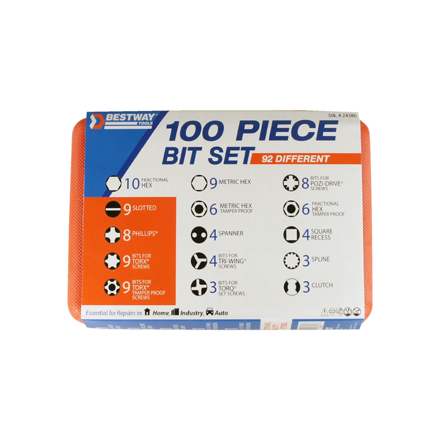 100-piece Screwdriver Bit Set With Storage Case
