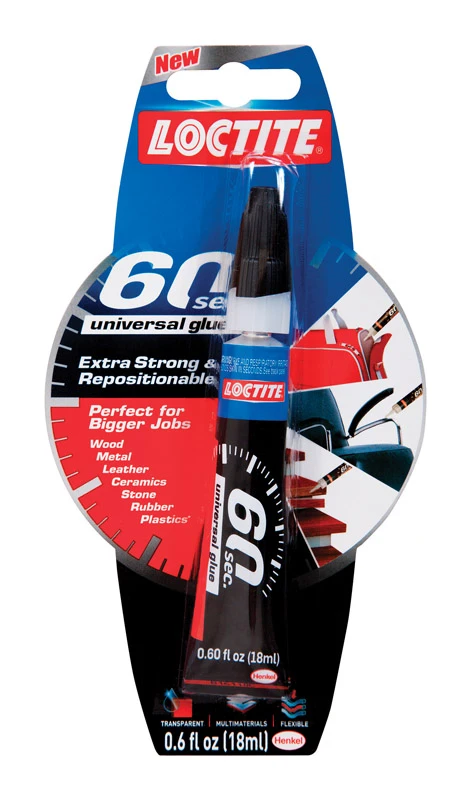 60 Second High Strength Ethyl Cyanoacrylate All Purpose Adhesive 0.6 Oz