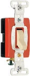 Premium Single-pole Toggle Switch, 20a, Ivory, Commercial Grade