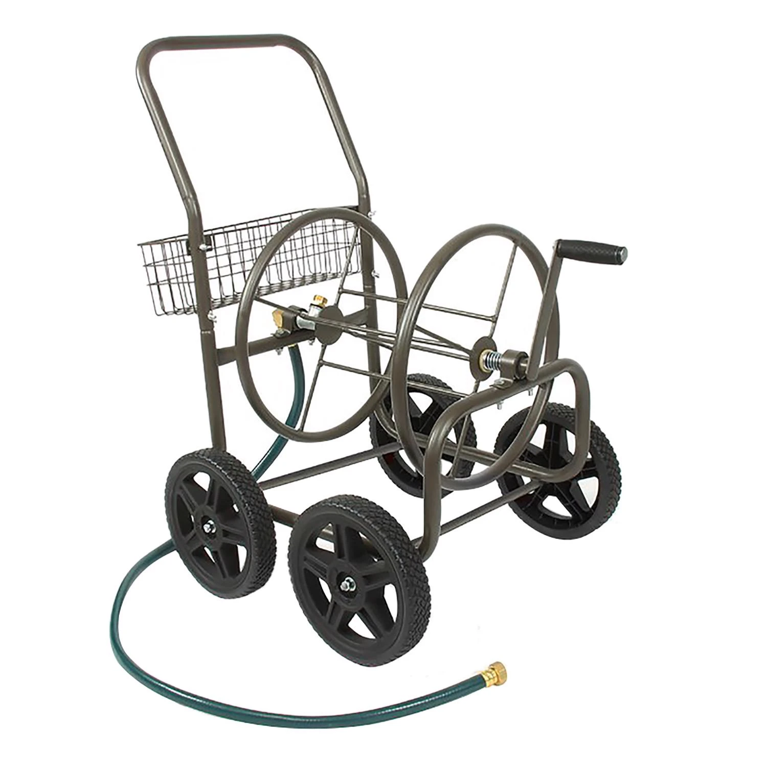 871-s 250 Ft. Bronze Four Wheel Hose Reel Cart With Flat-free Tires
