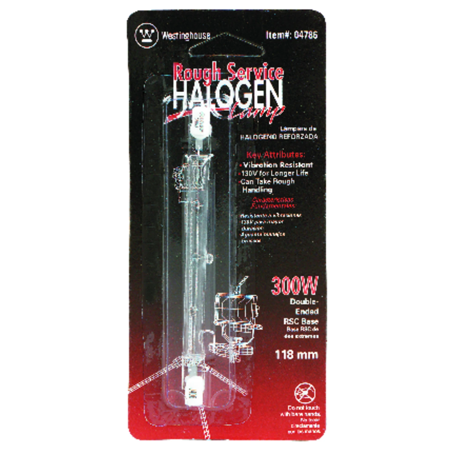 Westinghouse Rough Service 300 W T3 Utility Halogen Bulb 5,000 lm Bright White 1 pk