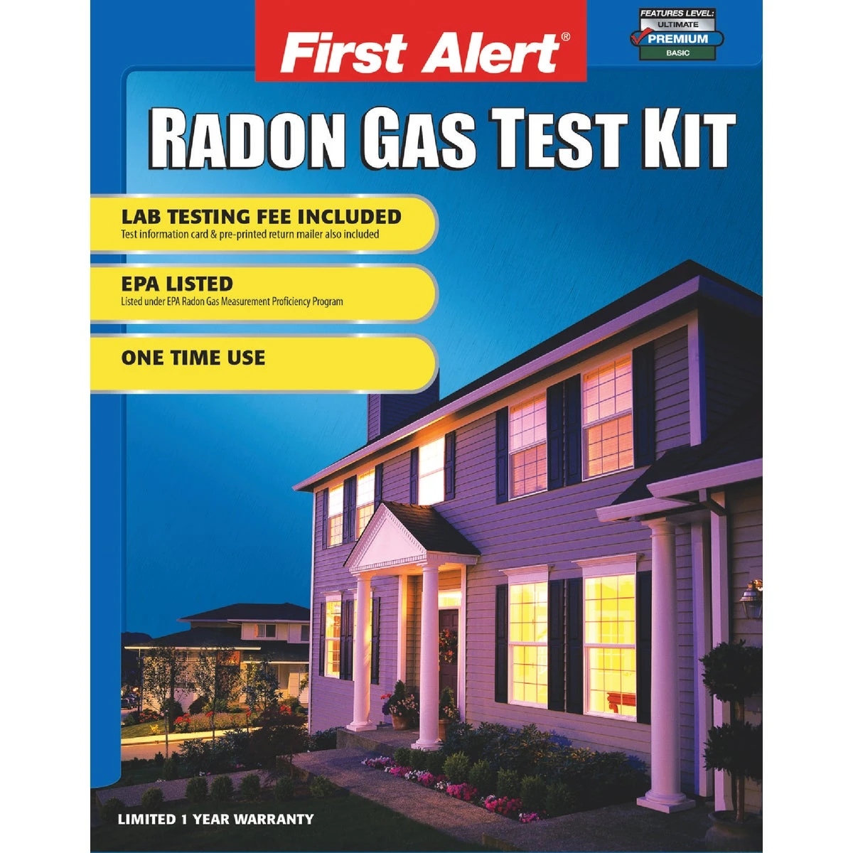 Rd1 Outside Lab Radon Test Kit - Quick 2-3 Day Results