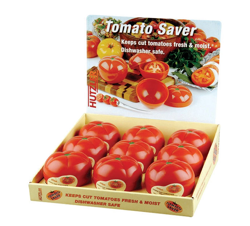 Red Plastic Tomato Saver - 4 Inch Diameter Airtight Container