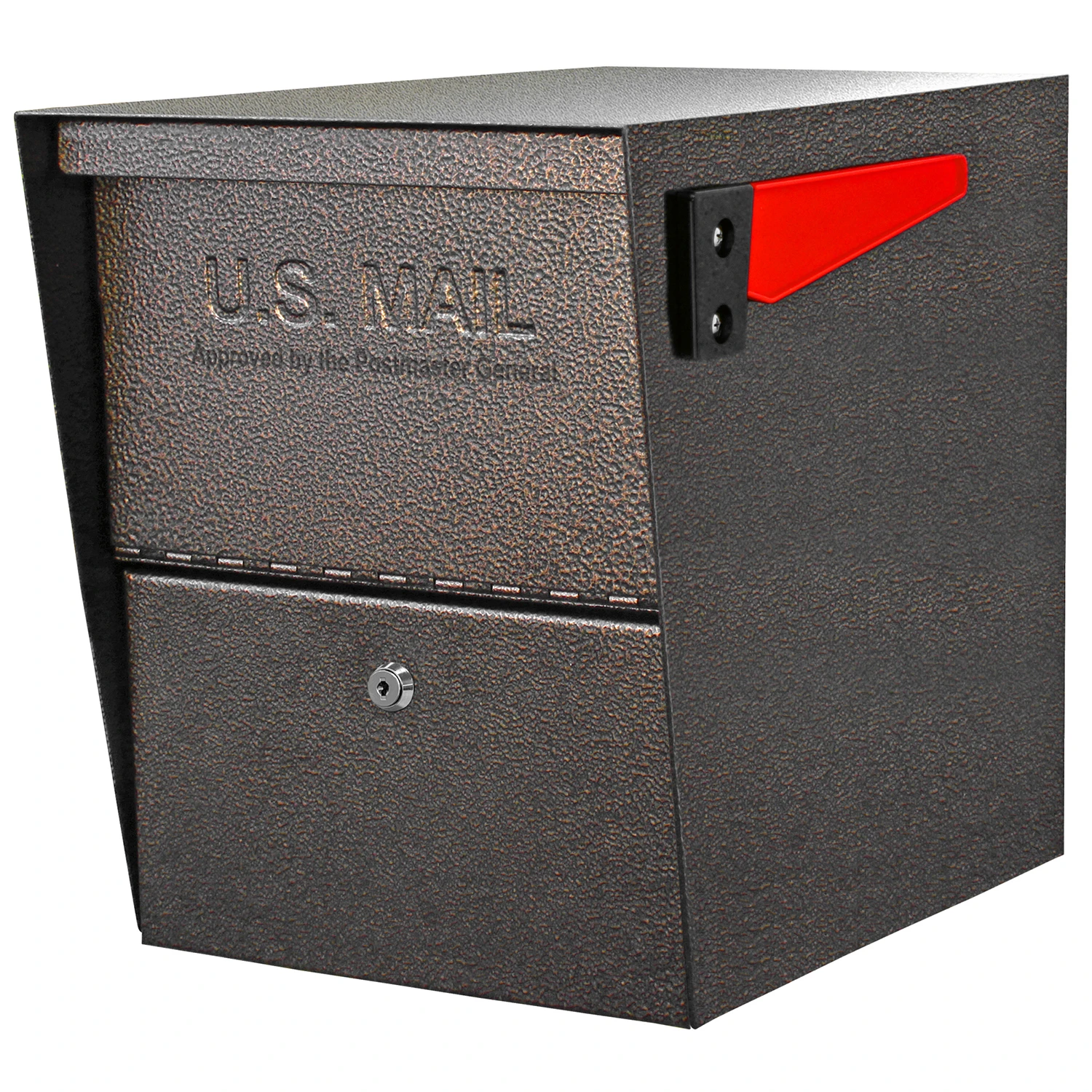 Package Master Series 7208 Locking Mailbox, Steel, Bronze, 11-1/4 In W X 21 In D X 13-3/4 In H