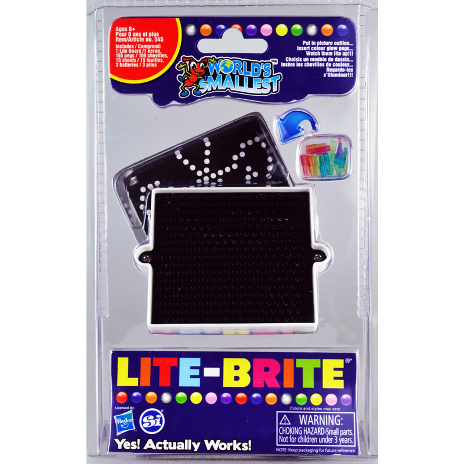 World's Smallest Lite Brite Multicolored Plastic Toy With 166 Pieces