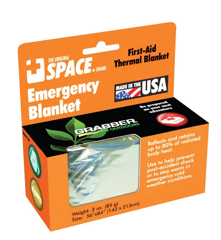 Emergency Space Blanket Silver 56" X 84" - 24 Ct. (3 Oz Each)