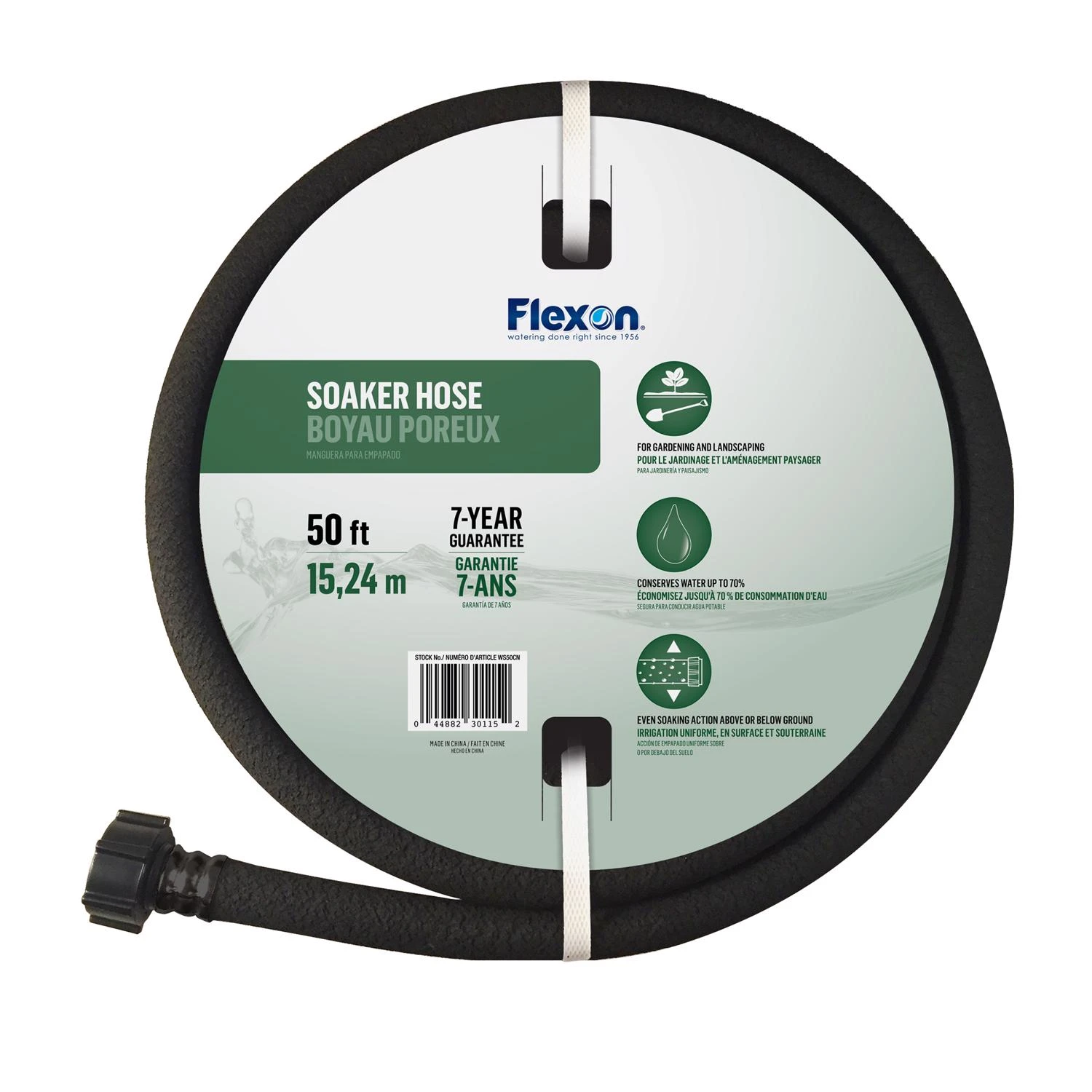 Ws50 1/2 In. X 50 Ft. Rubber Soaker Hose - Black