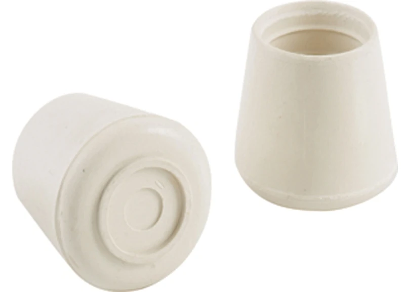 Shepherd Rubber Leg Tip White Round 4 PK