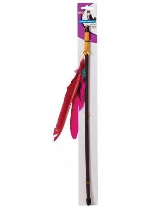 Ethical Cat Feather Dangler Wand Toy, 18-inch Interactive Play