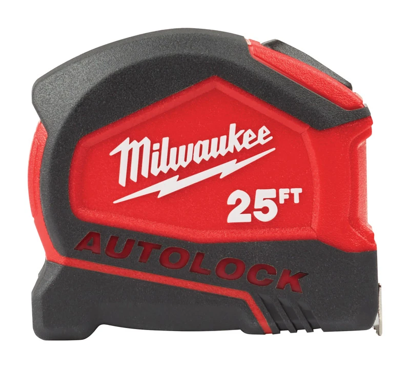 25 Ft. Compact Auto Lock Tape Measure 1 Pk, 1.88 In. Width, Model 48-22-6825