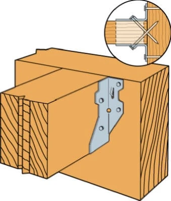 Zmax 4 X 6 Double Shear Face Mount Joist Hanger, 18-gauge Steel
