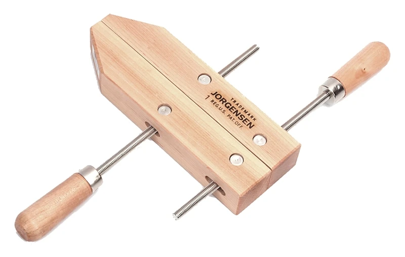 10-Inch Adjustable Handscrew Clamp with Durable Maple Wood Jaws for Secure Holding