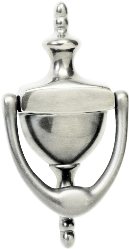 5 and 5/16 Inch Satin Nickel Finish Door Knocker