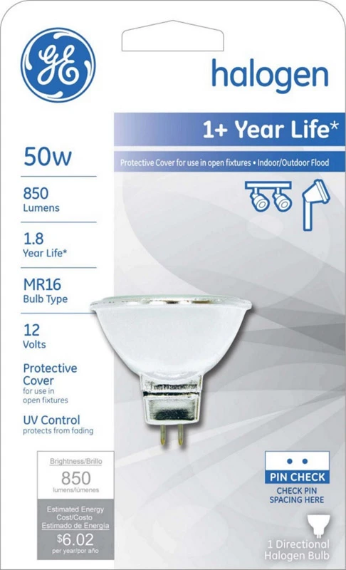 Halogen Quartz Floodlight Bulb, Warm White, 50 Watt