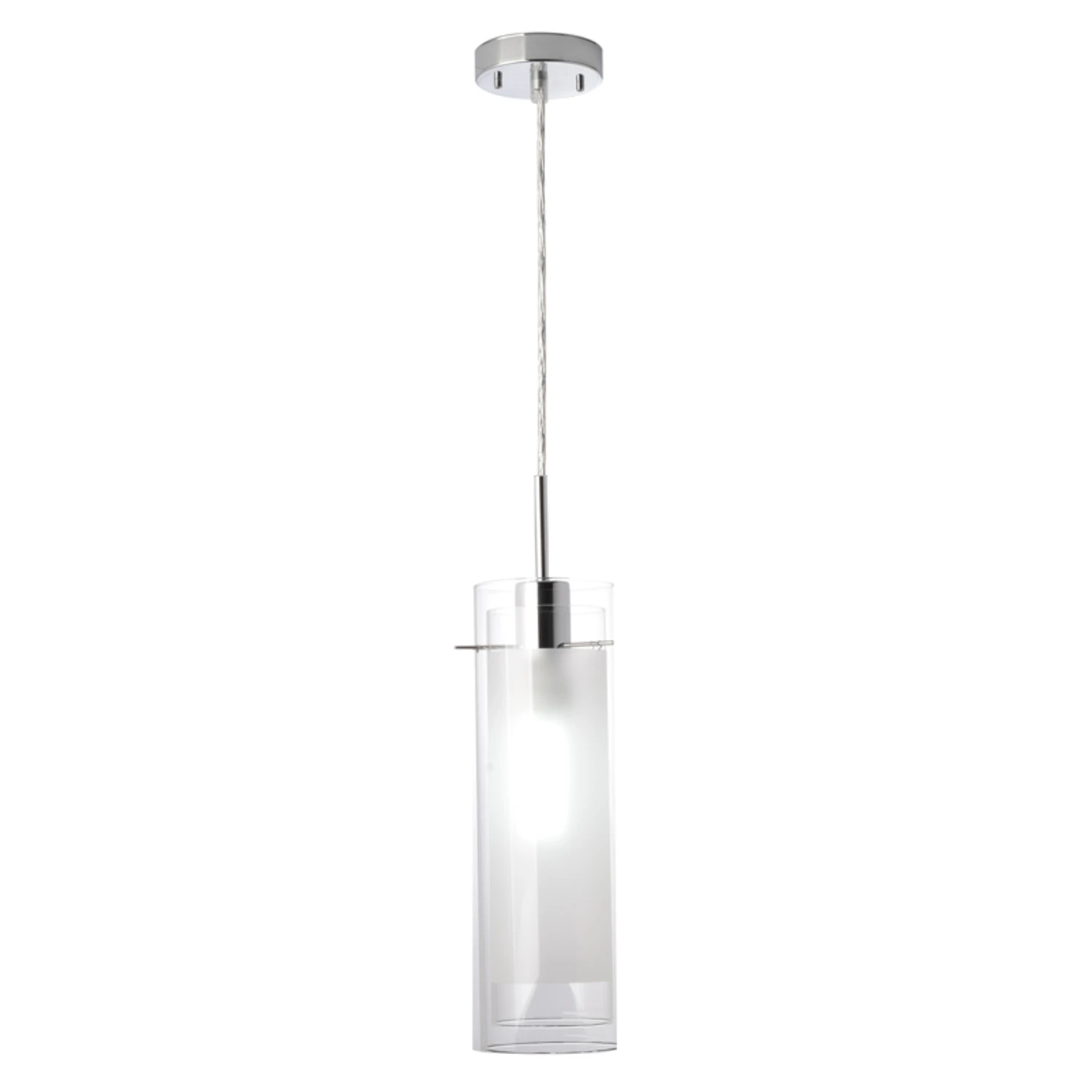 Sydney Polished Chrome 1-light Pendant Light With Alabaster Glass Shade