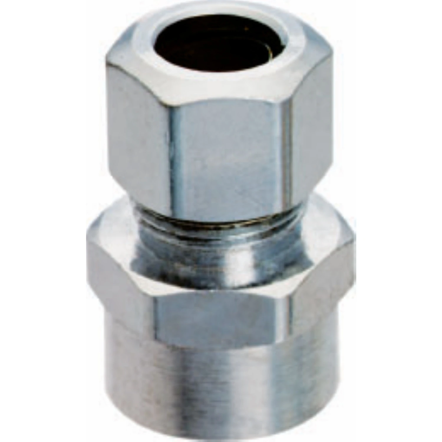 Pp79pclf Tube Adapter, 1/2 X 3/8 In, Sweat X Compression, Chrome Plated