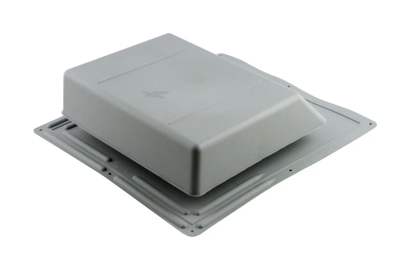 Light Gray Plastic Slant-Back Roof Vent with 61 Square Inches Ventilation Area