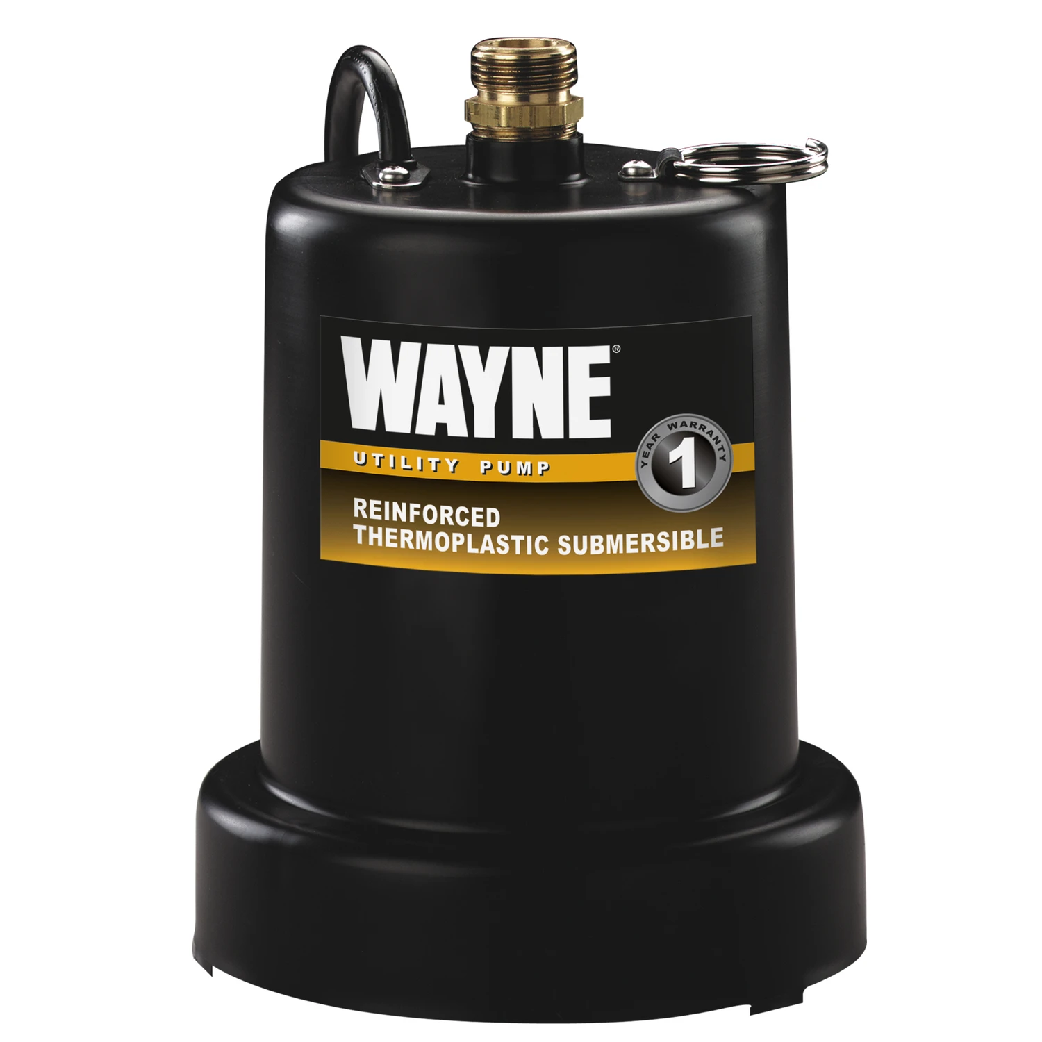 1/4 Hp Submersible Utility Pump, 1050 Gph, Thermoplastic Construction