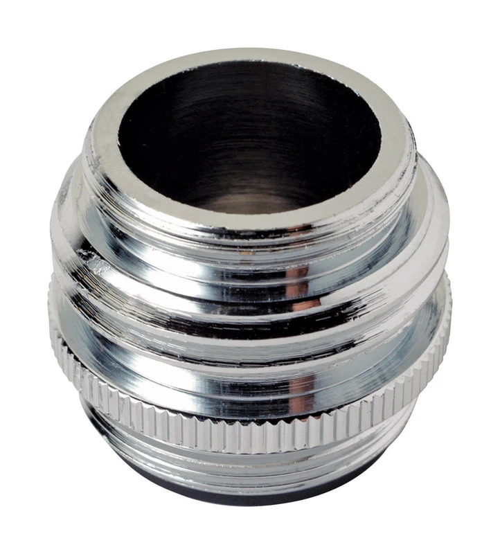 Chrome Plated Dual Thread Aerator Adapter 15/16 In.-27m X 55/64 In.-27f