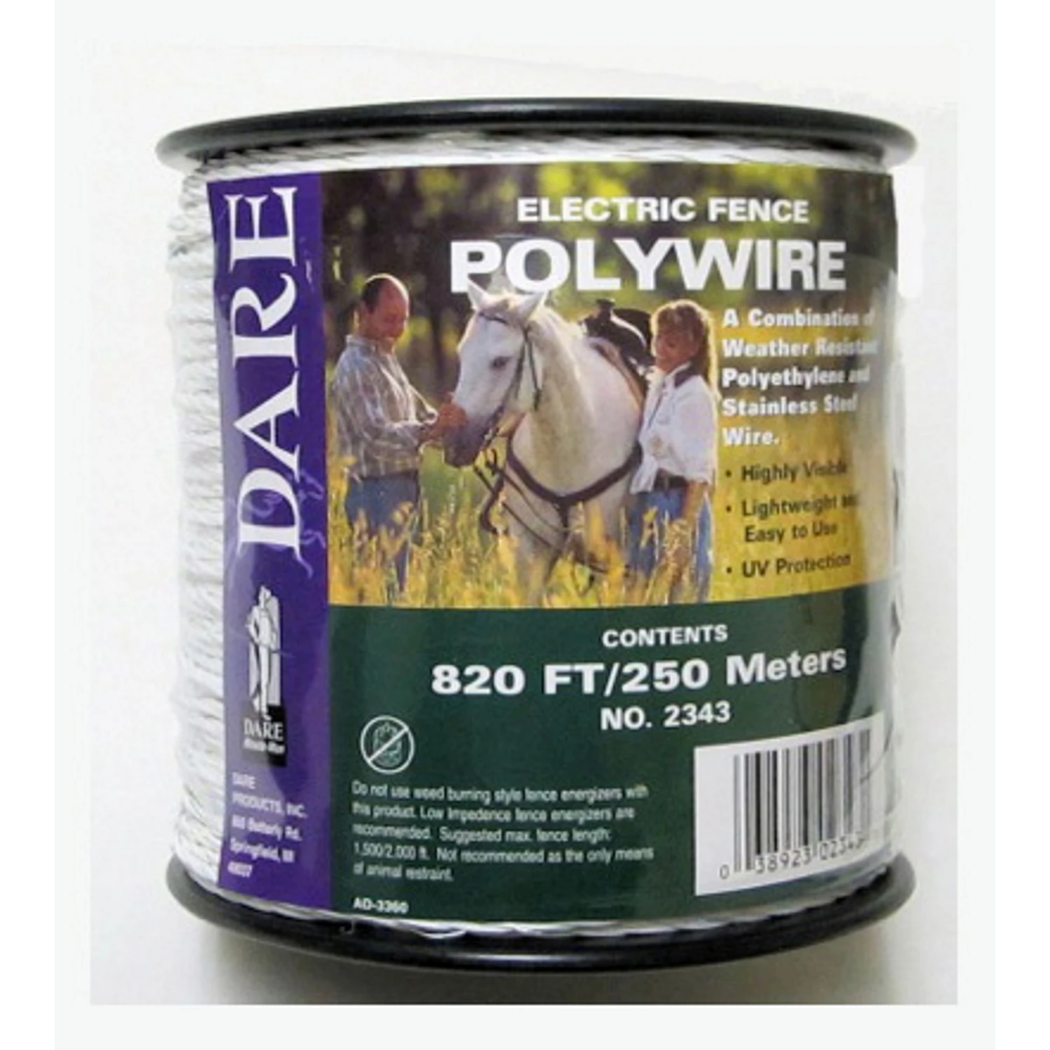 820 Ft. Polyethylene Electric Fence Wire With Stainless Steel Strands