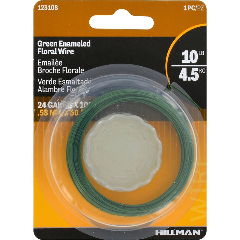 100 Ft. 24 Gauge Green Floral And Craft Wire For Diy Projects