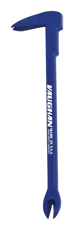 Vaughan 57030 Nail Puller, 12 in L, Flat Claw Tip, Steel, Black, 3/4 in Dia, 3 in W