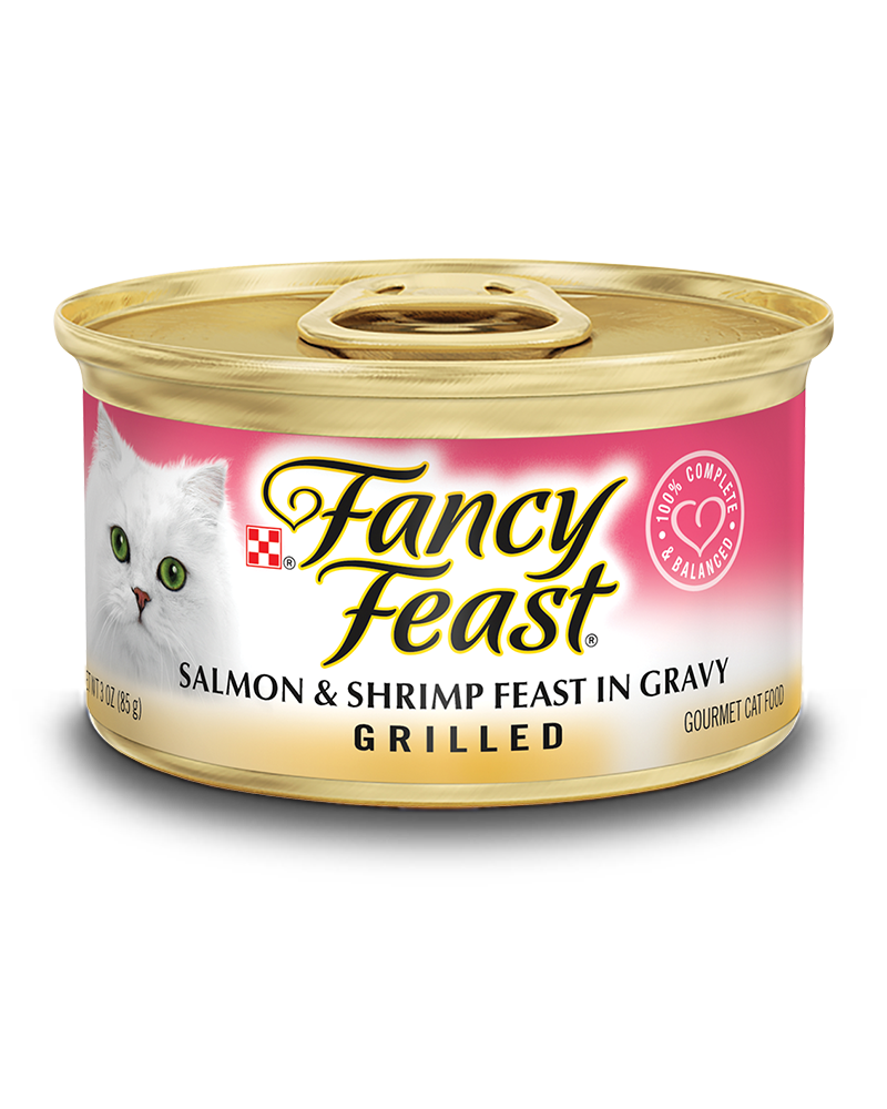 Fancy Feast Grilled Salmon & Shrimp Gourmet Cat Food, 3 Oz. Can - Purina