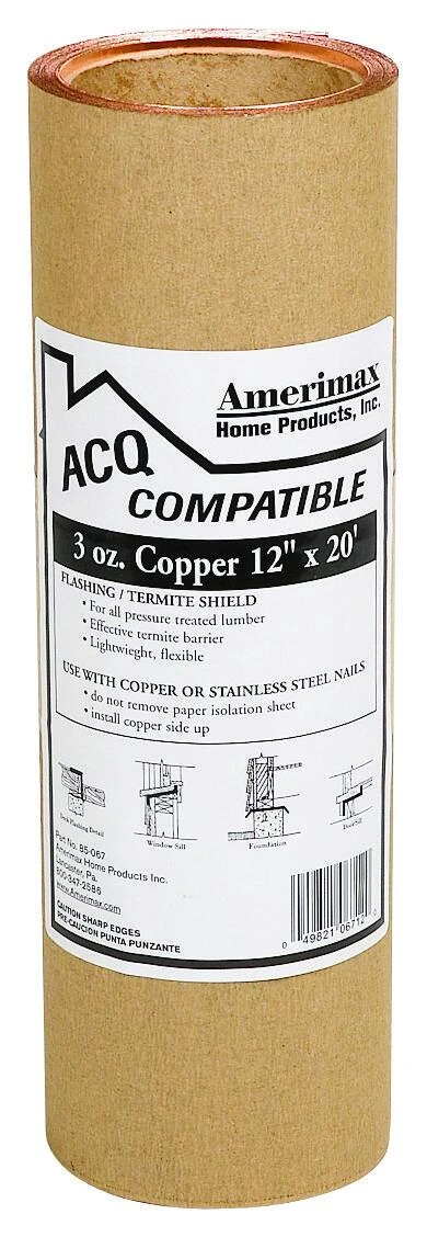 12 In. W X 20 Ft. L Copper Flashing Roll - 3 Oz.