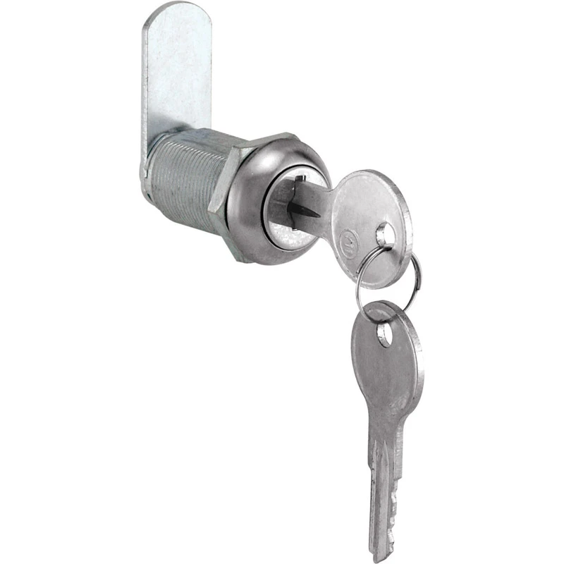 1 and 1/8 Inch Chrome Finish Cabinet Lock with Key