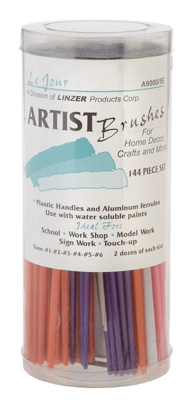 Le Jour 144-Pc. Camel Hair Style Natural Bristle Artist Brush Set