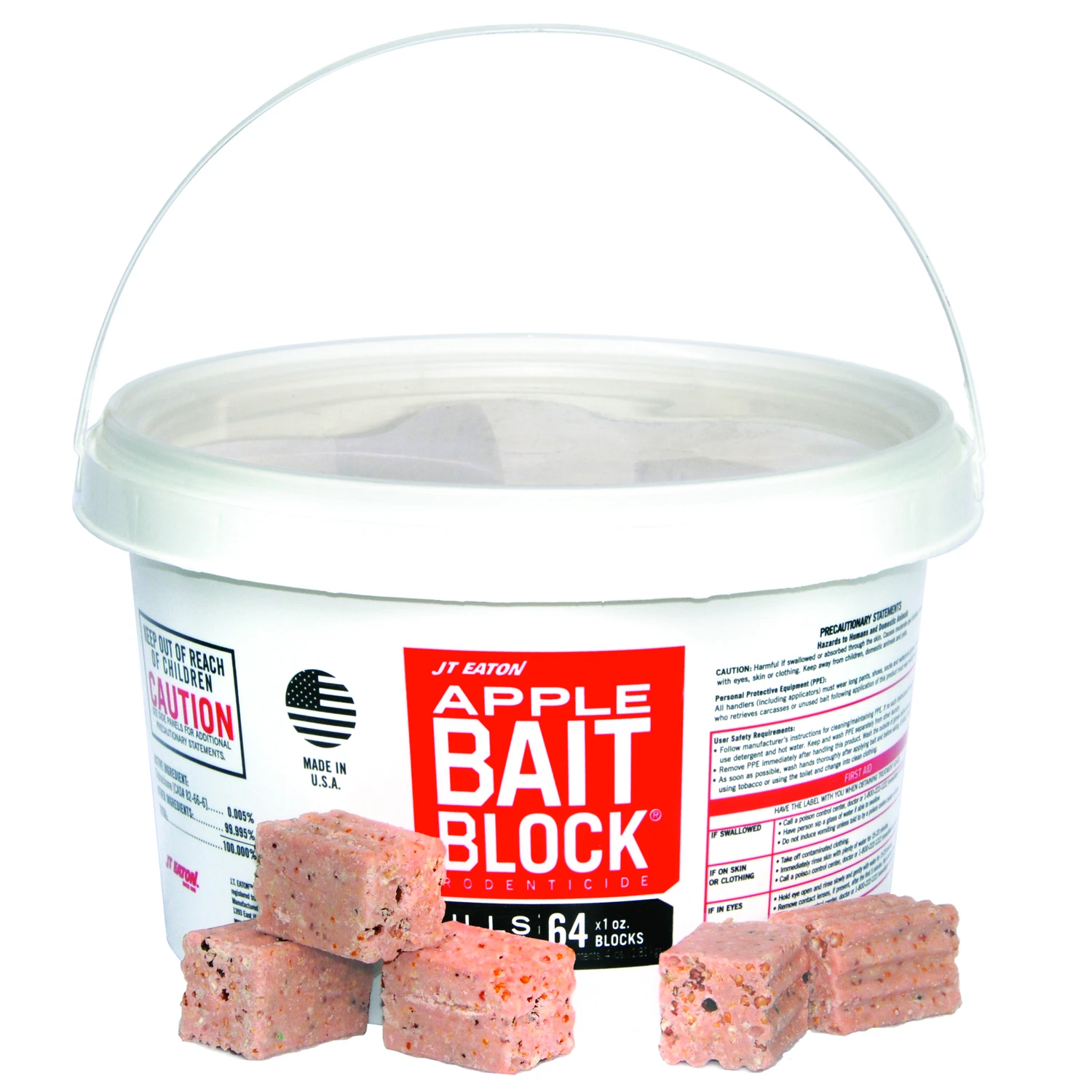 704-ap Apple Flavor Bait Block Rat & Mouse Poison, 4 Lb, 64 Pk