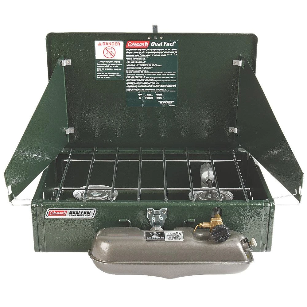 Guide Series 424 Dual Fuel Camping Stove with Multi-Fuel Capability and Durable Construction