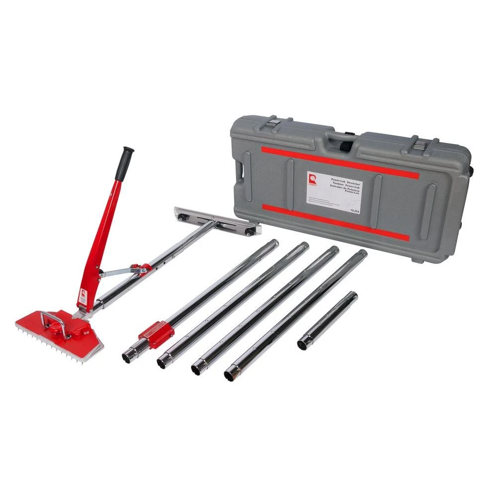 Power-lok Carpet Stretcher Kit With 17 Locking Positions And Wheeled Carrying Case
