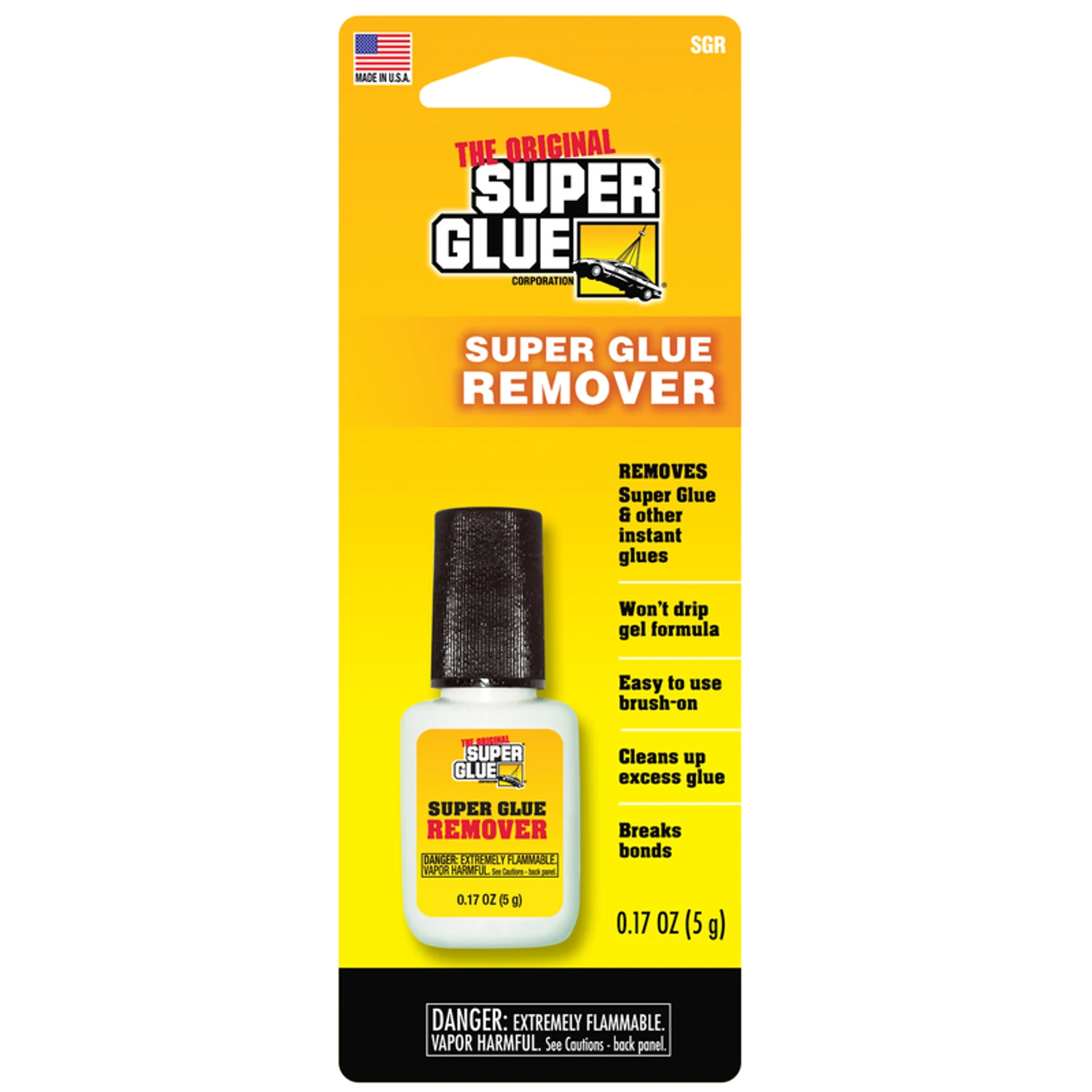 Super Glue Remover Brush-On Gel 5 Gram Bottle