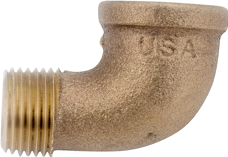 3/8 Inch 90 Degree Red Brass Threaded Street Elbow Model 738116-06