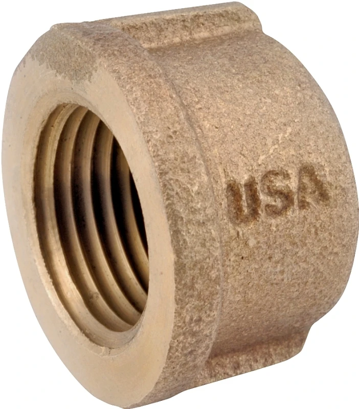 3/4 In. Lead Free Red Brass Threaded Pipe Cap - Model 738108-12