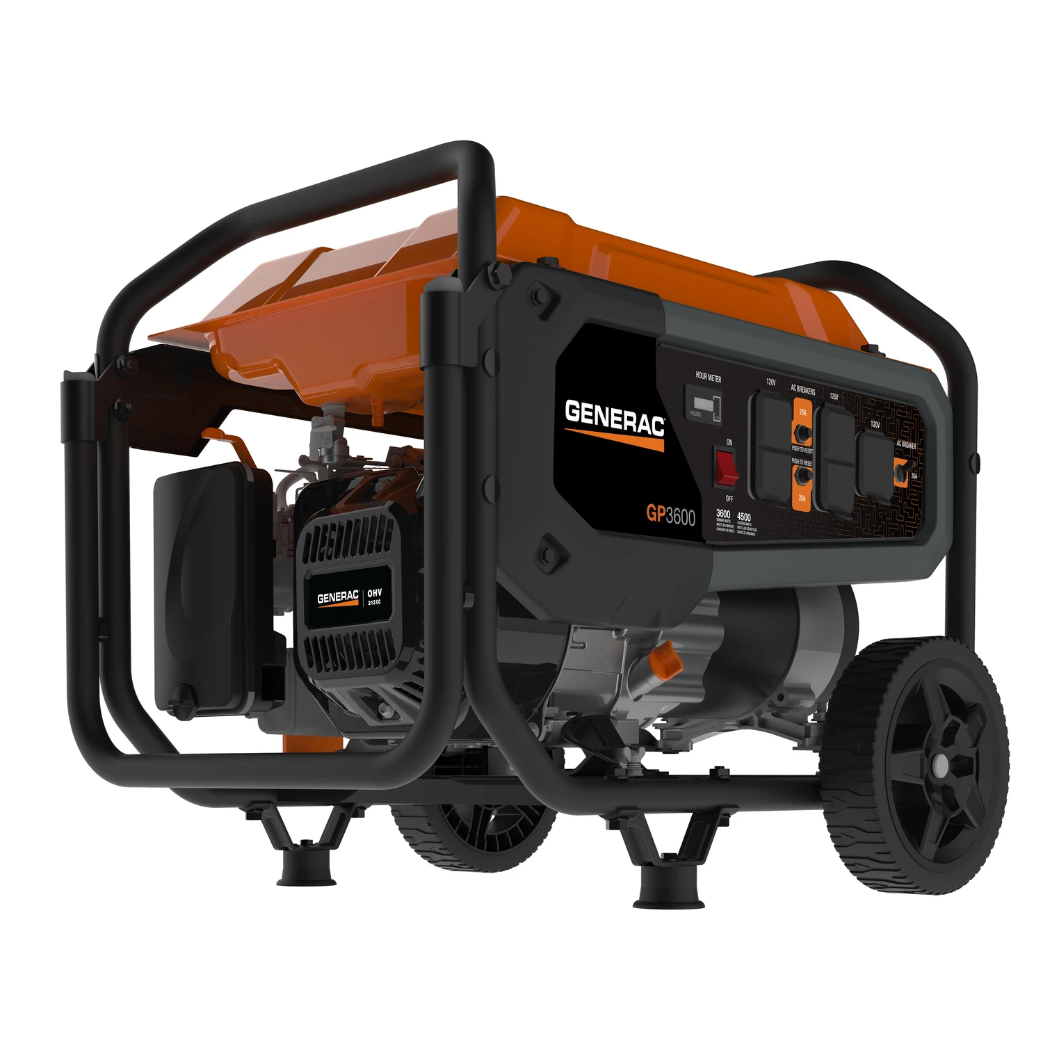 GP Series Portable Generator 3600 Watts with 9.3 Hour Run Time