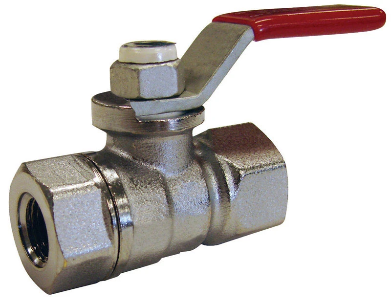Full-Port Ball Valve, Forged Brass Construction, Female Pipe Thread, 3/4 Inch Size