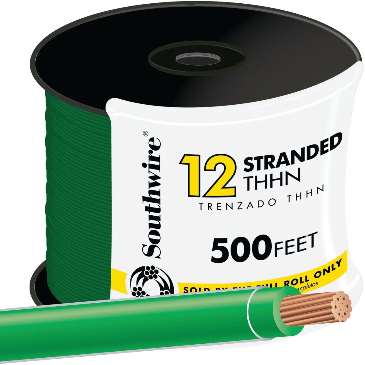 Building Wire 12 Gauge Stranded Copper Green Insulation 500 Feet