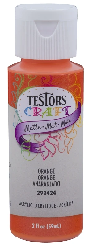 Acrylic Craft Paint Matte Orange 2 Ounce Bottle