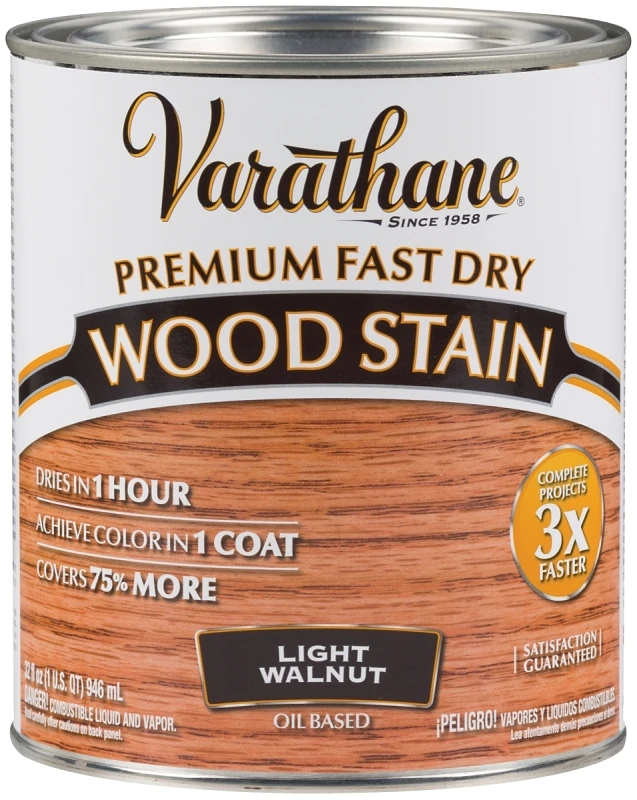 Fast Dry Interior Oil-Based Wood Stain Light Walnut 1 Quart