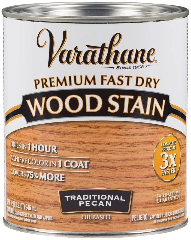 Fast Dry Traditional Pecan Urethane Modified Alkyd Interior Wood Stain, 1 Quart