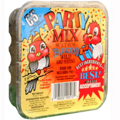 Party Mix Suet Cake for Wild Birds, 11 Ounce