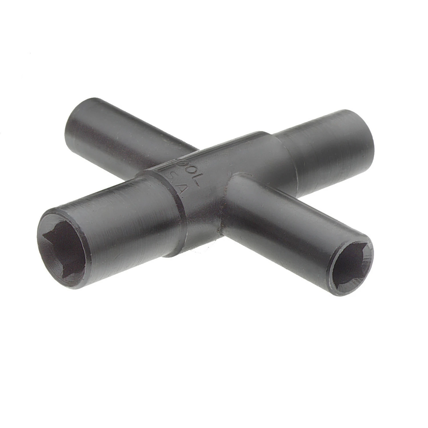 4-Way Outdoor Sillcock Key, Compact, Square Stems
