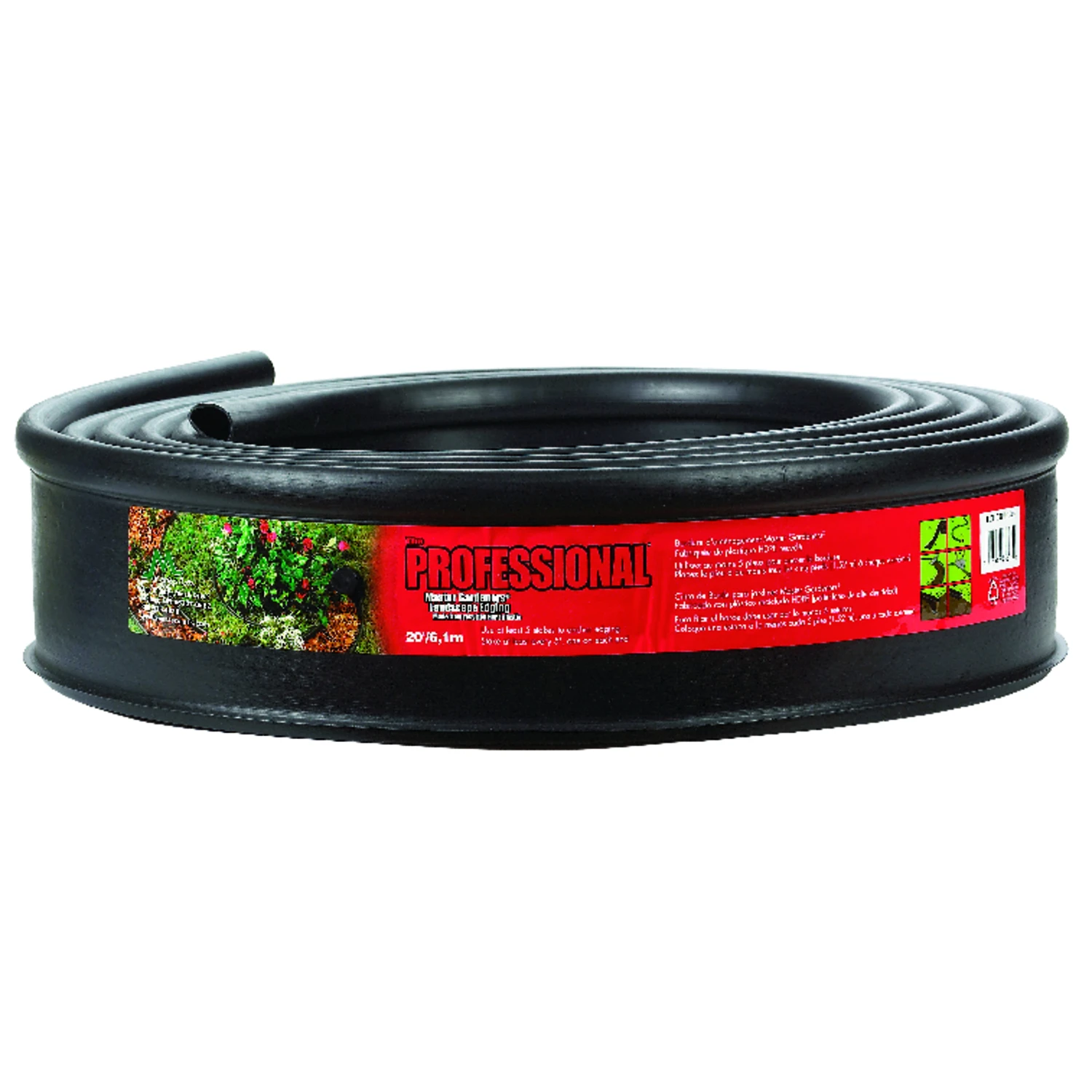 Master Gardener Plus 4.5 In. H X 20 Ft. L Black Recycled Plastic Lawn Edging